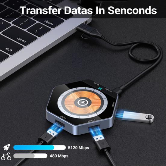 Многофункциональный USB-концентратор Док-станция USB3.0 USB2.0 Устройство чтения карт SD/TF USB-C Беспроводная зарядка 15 Вт USB-удлинитель 6-в-1 Передача данных Многопортовый
Многофункциональный USB-концентратор Док-станция USB3.0 USB2.0 Устройство чтения карт SD/TF USB-C Беспроводная зарядка 15 Вт USB-удлинитель 6-в-1 Передача данных Многопортовый