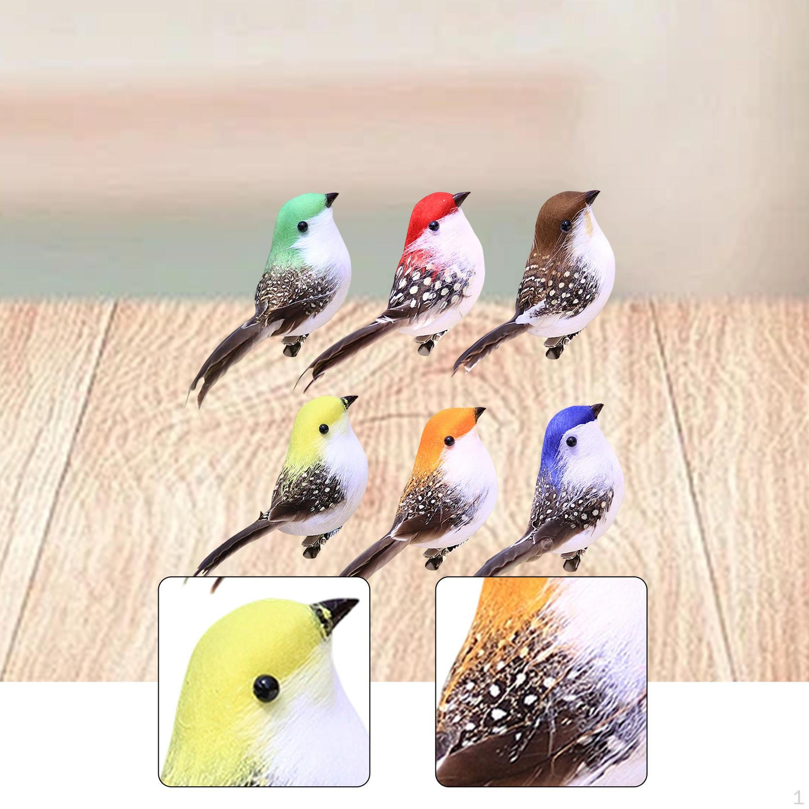 6 Pieces Artificial Birds Tree Ornaments Clip on Simulation Floral Arrangements for Garden
6 Pieces Artificial Birds Tree Ornaments Clip on Simulation Floral Arrangements for Garden