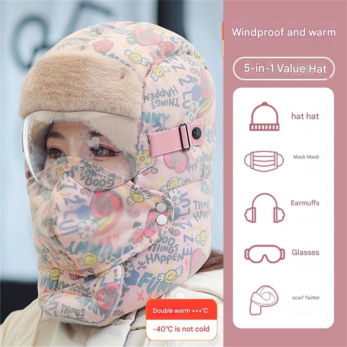 Winter cycling graffiti Lei Feng hat for men and women with velvet super warm outdoor cold and windproof pullover hat ear protec
Winter cycling graffiti Lei Feng hat for men and women with velvet super warm outdoor cold and windproof pullover hat ear protec
