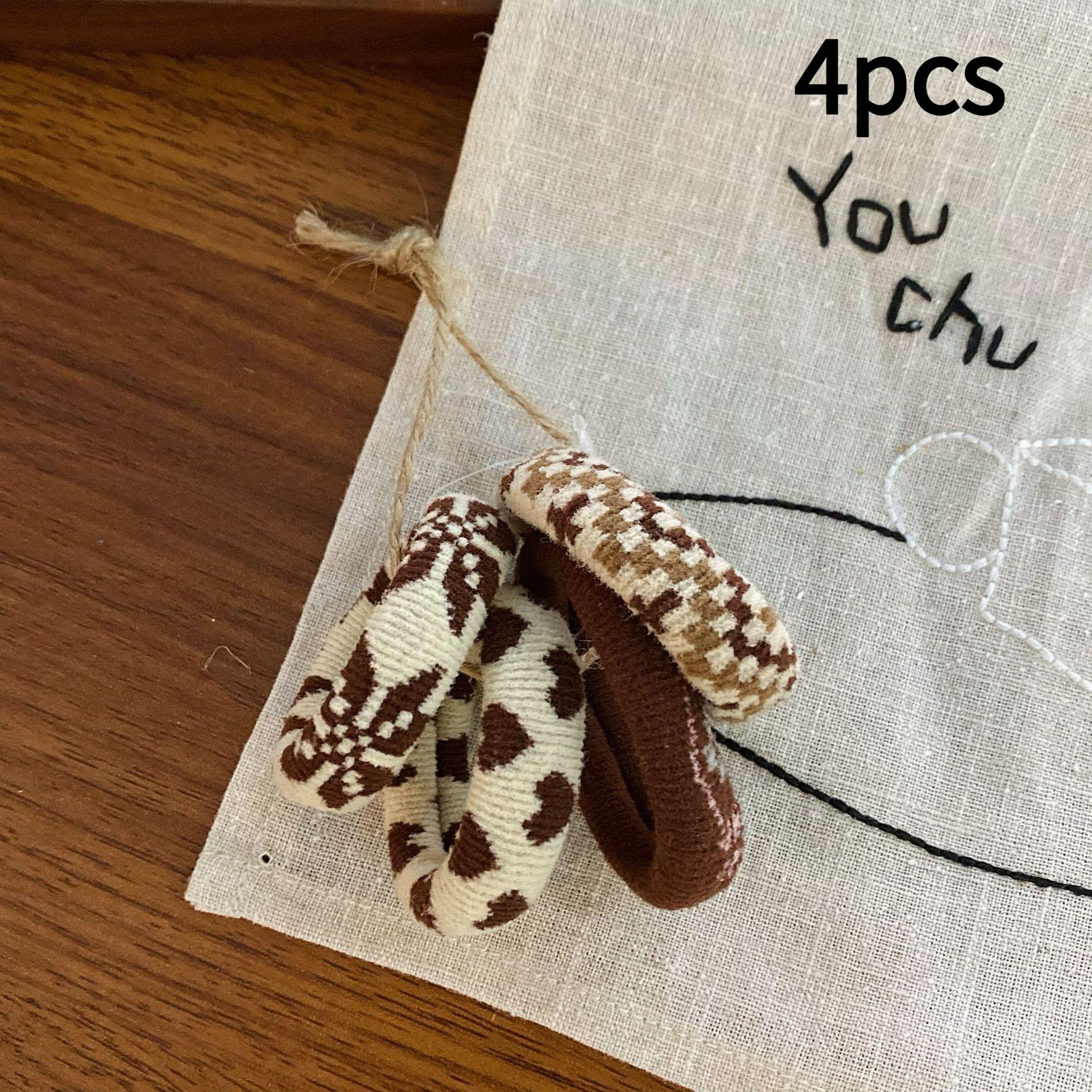 4 шт. Резинки для волос с богемным принтом для женщин - Мягкие эластичные резинки для волос с узорами пейсли, гусиная лапка и племенным, Винтажные резинки для волос
4 шт. Резинки для волос с богемным принтом для женщин - Мягкие эластичные резинки для волос с узорами пейсли, гусиная лапка и племенным, Винтажные резинки для волос