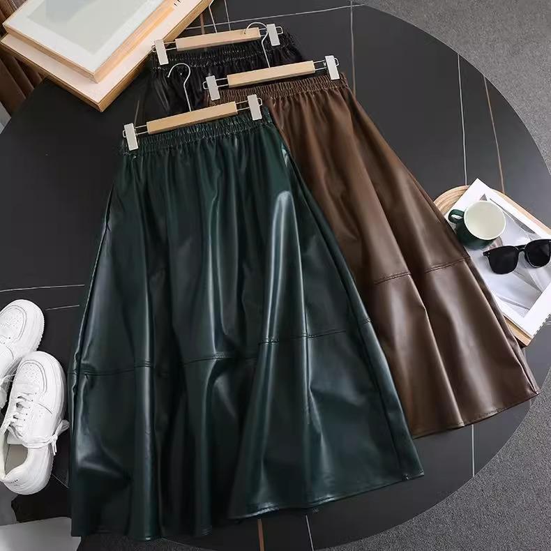 2024 Women s Autumn/Winter A-Line PU Leather Midi Skirt, Plus Size, Elastic High Waist, Hip-Hugging Design 2XL
2024 Women s Autumn/Winter A-Line PU Leather Midi Skirt, Plus Size, Elastic High Waist, Hip-Hugging Design 2XL