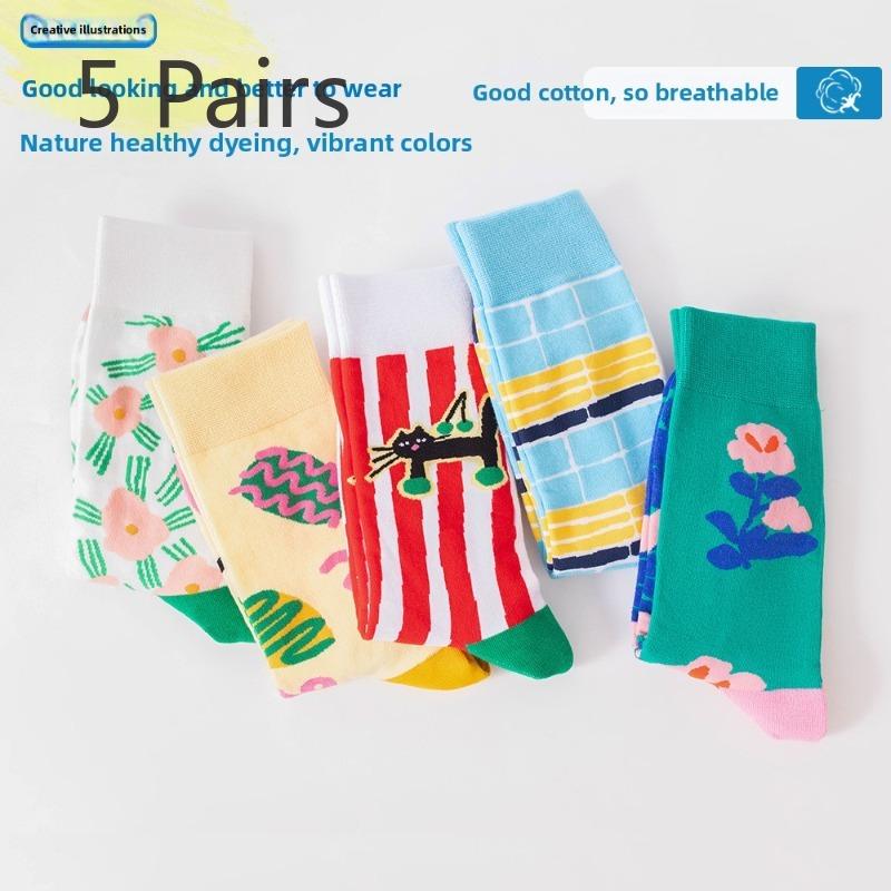 5 пар женских носков для спорта с дезодорантом на весну и осень с рисунком из мультфильма «Уличный спорт» 5 Pairs
5 пар женских носков для спорта с дезодорантом на весну и осень с рисунком из мультфильма «Уличный спорт» 5 Pairs