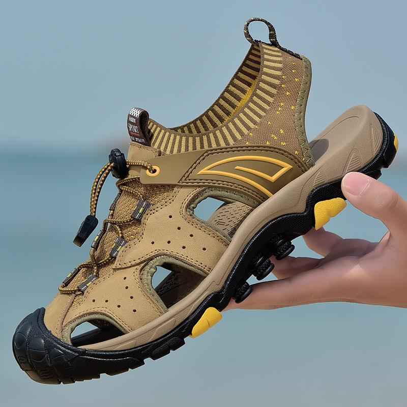 Модные нескользящие мужские сандалии для лета, высококачественная пляжная обувь для активного отдыха, быстросохнущие водонепроницаемые туфли для плавания на воде, модные римские балетки 46 хаки
Модные нескользящие мужские сандалии для лета, высококачественная пляжная обувь для активного отдыха, быстросохнущие водонепроницаемые туфли для плавания на воде, модные римские балетки 46 хаки