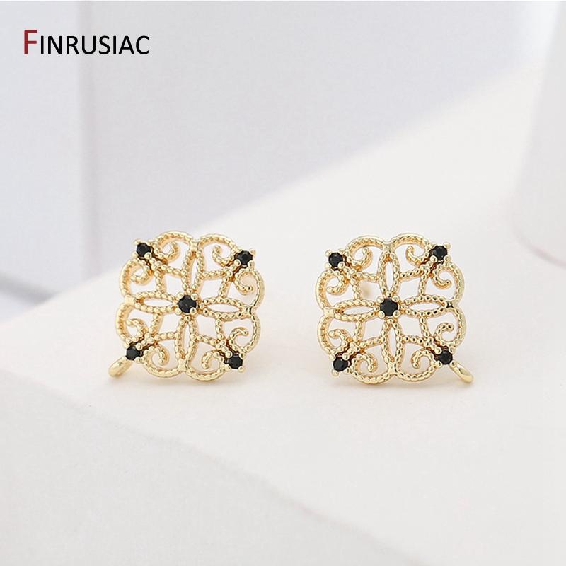 Earring Accessories For Jewelry Making 14k Gold Plated Inlay Zircon Stud Earrings Findings Components DIY Earring Material 1 Pair
Earring Accessories For Jewelry Making 14k Gold Plated Inlay Zircon Stud Earrings Findings Components DIY Earring Material 1 Pair