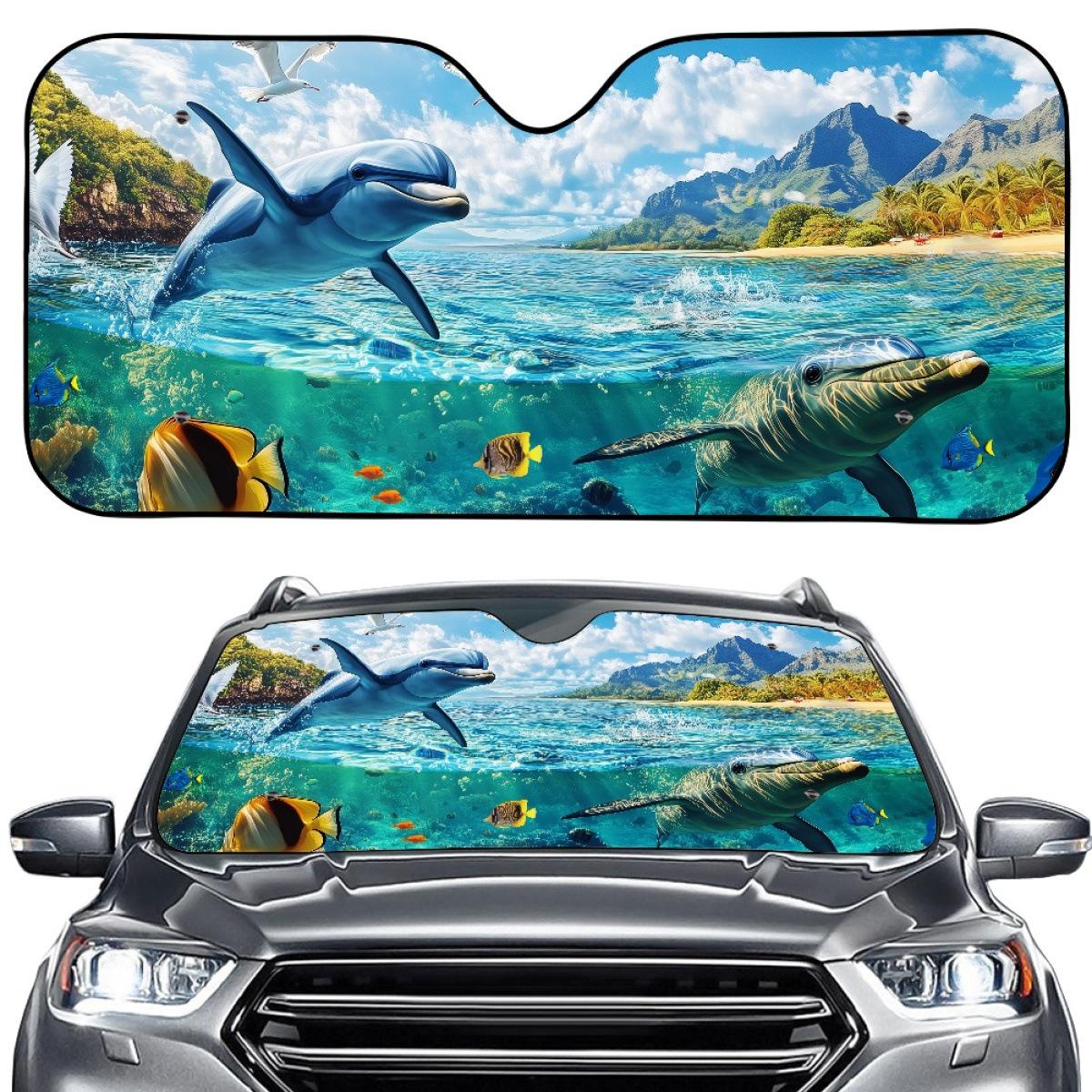 Portable Dolphin Car Windshield Sunshade, No Installation Needed, Summer Automobile UV Protection. Order Individually. One Size
Portable Dolphin Car Windshield Sunshade, No Installation Needed, Summer Automobile UV Protection. Order Individually. One Size