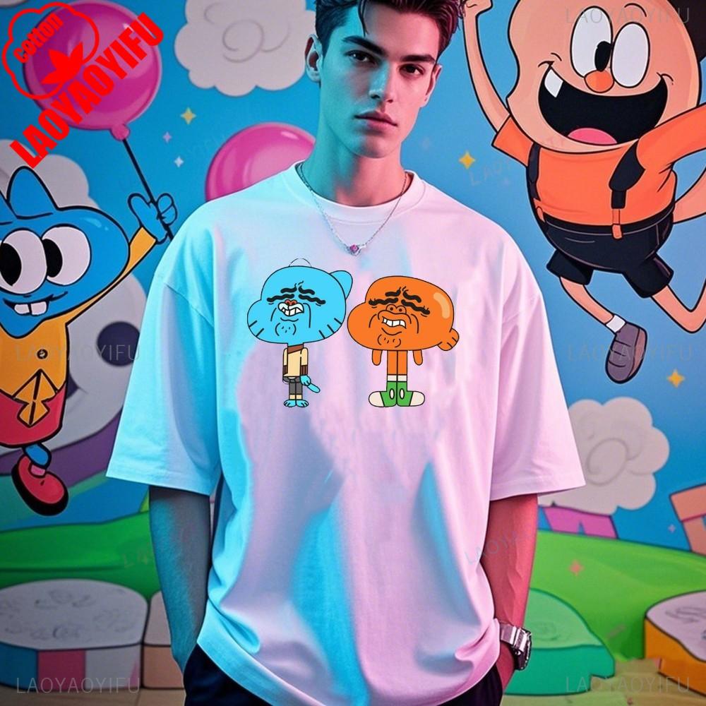 The Amazing World of Gumball Gumball and Darwin Graphic T-shirts Casual for Daily Wear and Casual Outings Personality Tees L
The Amazing World of Gumball Gumball and Darwin Graphic T-shirts Casual for Daily Wear and Casual Outings Personality Tees L