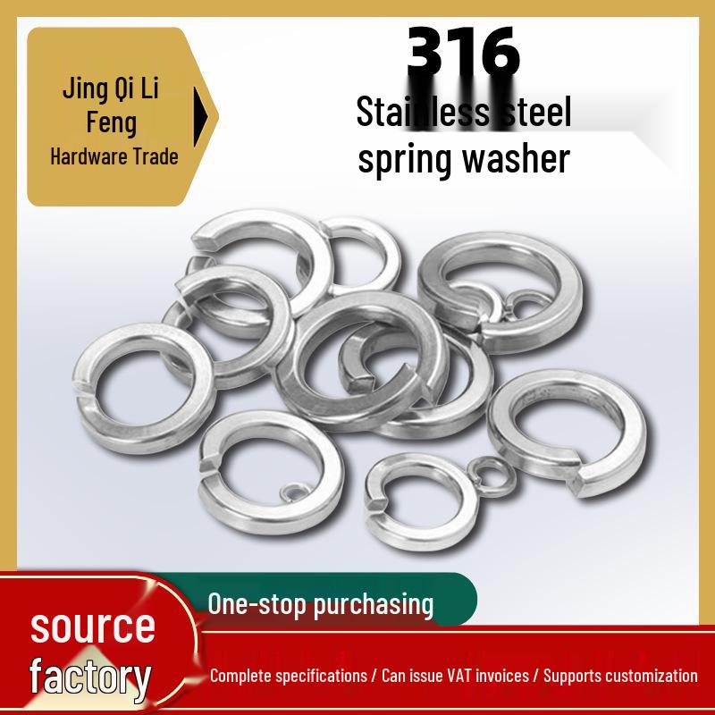 316 Stainless Steel Spring Washer Set: M4-M52 for Automotive Manufacturing M4 (10 pcs)
316 Stainless Steel Spring Washer Set: M4-M52 for Automotive Manufacturing M4 (10 pcs)