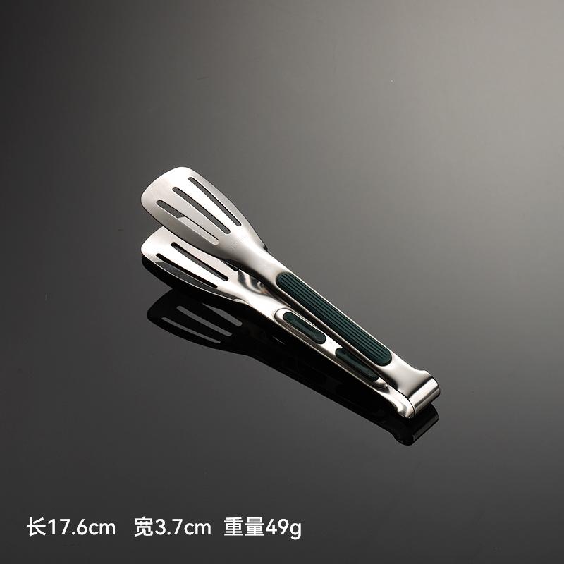 304 нержавеющая сталь резиновая ручка трехжильный зажим для буфета стейк зажим для кухни хлебобулочные изделия зажим Green 7 inch