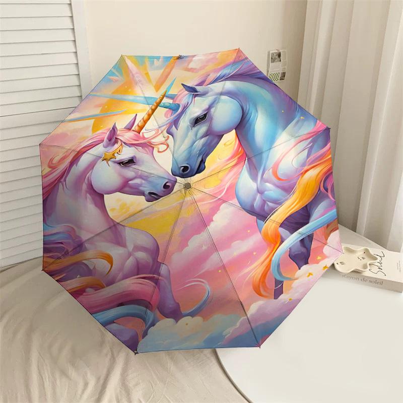 1PC Unicorns Fantasy Automatic Open/Close Umbrella Compact Folding Umbrella with 8-Rib Shaft lightweight esign, Highquality Fabric1188A
1PC Unicorns Fantasy Automatic Open/Close Umbrella Compact Folding Umbrella with 8-Rib Shaft lightweight esign, Highquality Fabric1188A
