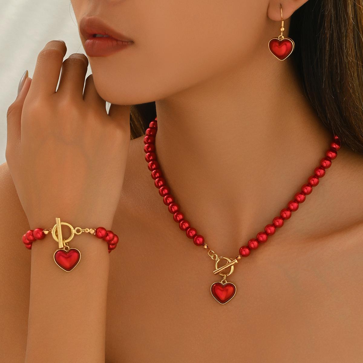 Women s Jewelry Set Geometric Heart Woven Pearl Design Necklace Versatile Earrings Hand Accessories XL5293
Women s Jewelry Set Geometric Heart Woven Pearl Design Necklace Versatile Earrings Hand Accessories XL5293