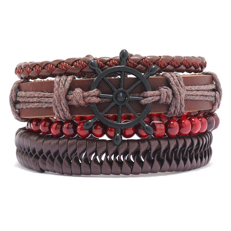 Кожаный браслет ручной работы, набор из 4 штук, комбинированный браслет, ручной шнурок One Size коричневый
Кожаный браслет ручной работы, набор из 4 штук, комбинированный браслет, ручной шнурок One Size коричневый