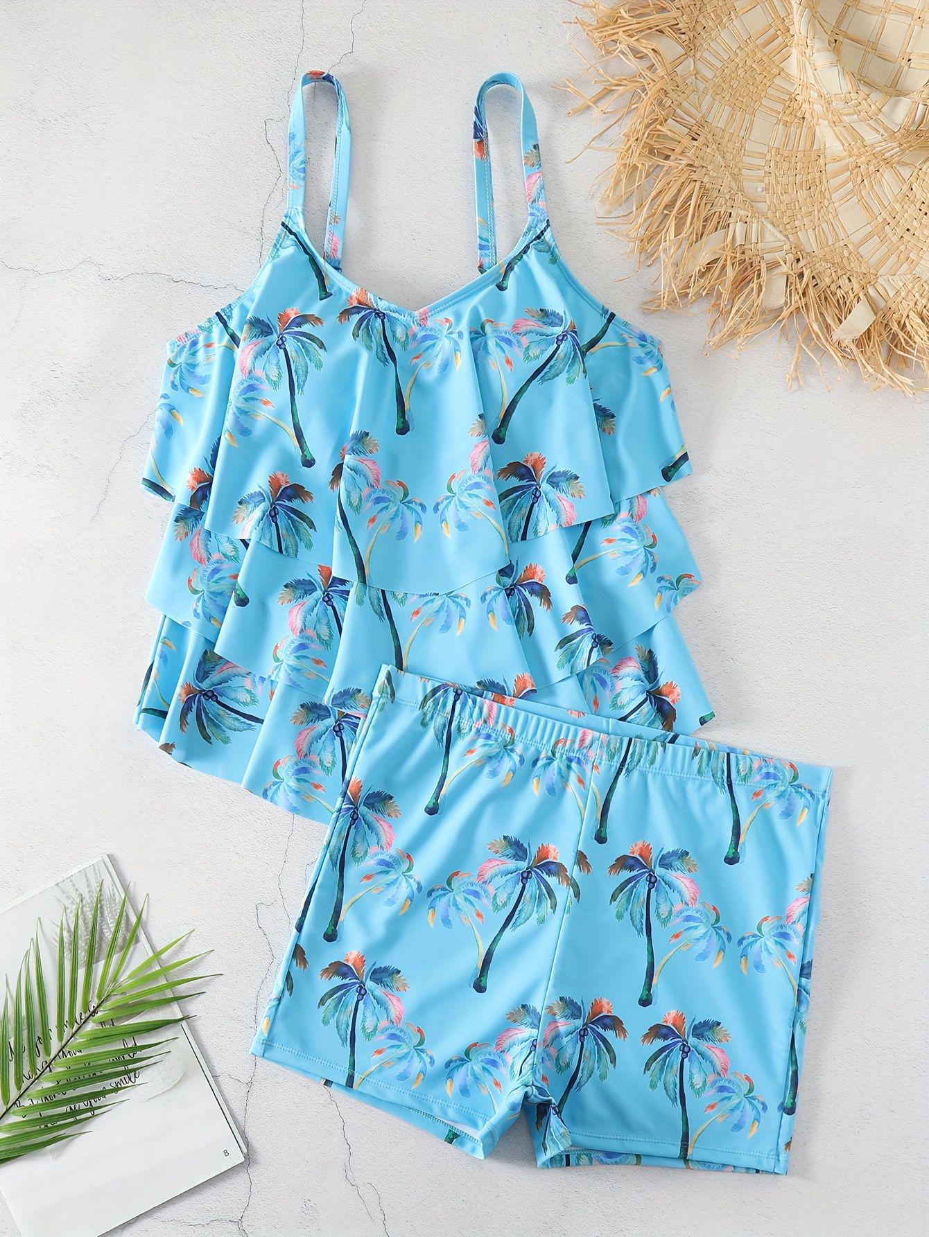 2025 European & American Beach Vacation Style Plus Size Split Tankini Swimsuit S озеро синього кольору
2025 European & American Beach Vacation Style Plus Size Split Tankini Swimsuit S озеро синього кольору