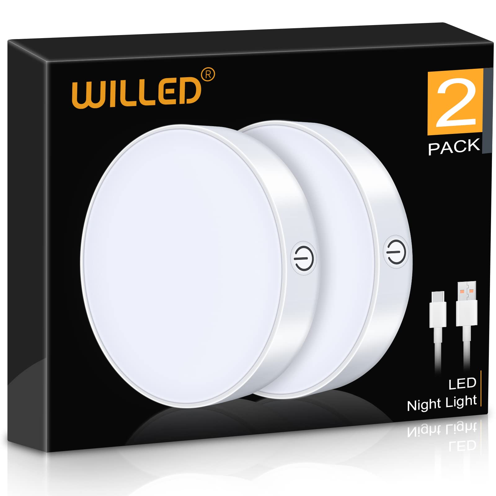 Two WILLED Touch Lights, 6000K, KitchenCabinet Light, No Installation Required, Brightness Adjustable, USB Rechargeable, Built-in Magnet, Perfect for
Two WILLED Touch Lights, 6000K, KitchenCabinet Light, No Installation Required, Brightness Adjustable, USB Rechargeable, Built-in Magnet, Perfect for