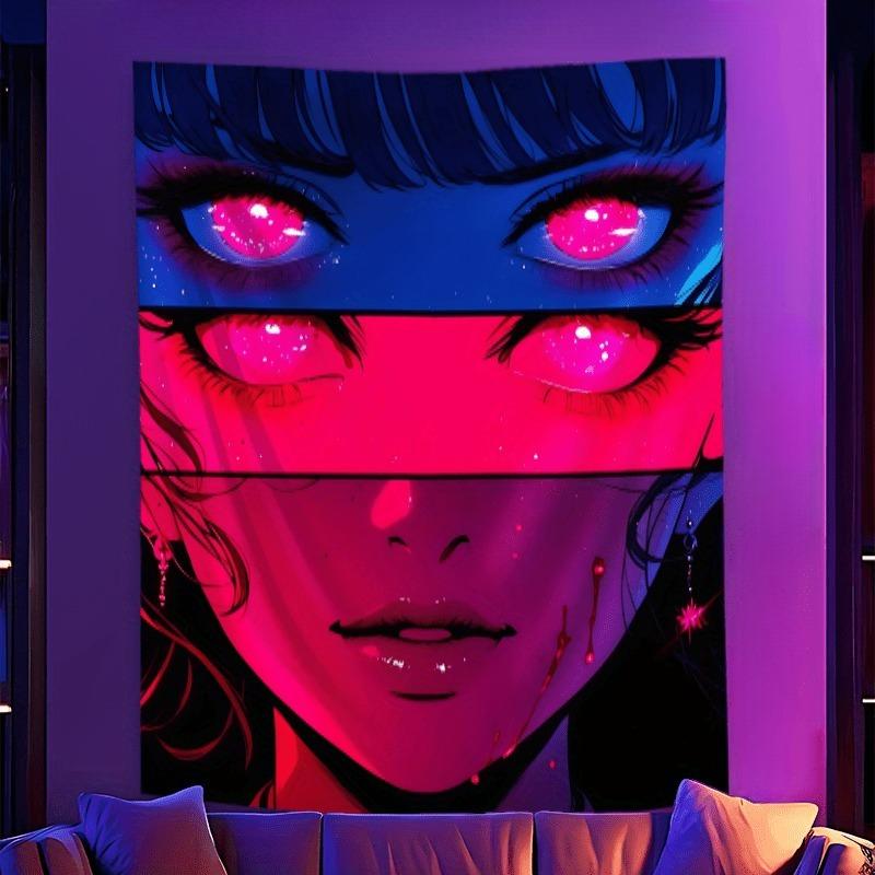 Neon Glitch Anime Girl Tapestry Vibrant Wall Hanging with Pink Eyes for Bedroom and Living Room Decor Perfect Gift 74x94cm(29x37in)
Neon Glitch Anime Girl Tapestry Vibrant Wall Hanging with Pink Eyes for Bedroom and Living Room Decor Perfect Gift 74x94cm(29x37in)