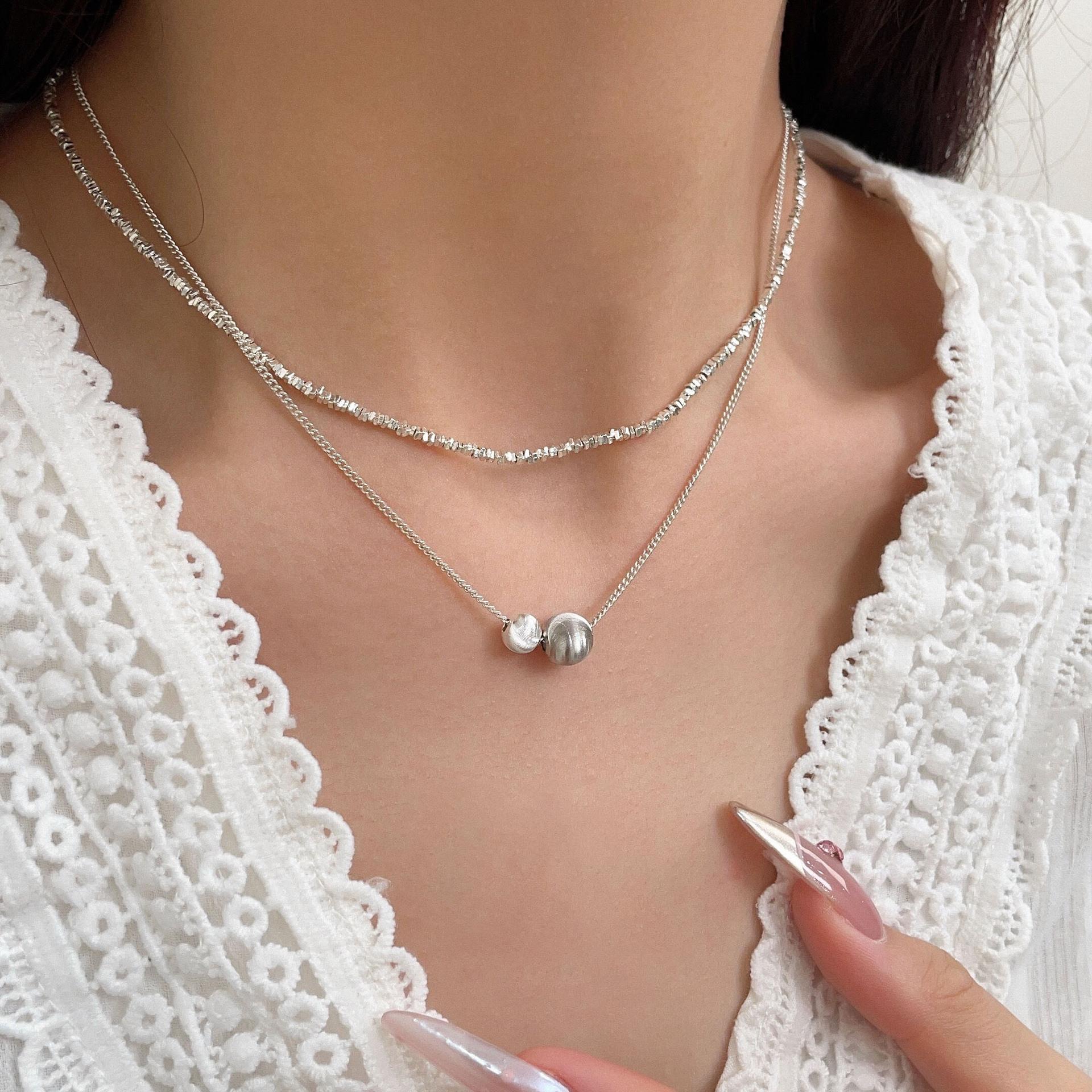 Yinruitai S925 Sterling Silver Double Layer Clavicle Necklace for Women - Niche French Design with Sparkling Accents 925 Sterling Silver
Yinruitai S925 Sterling Silver Double Layer Clavicle Necklace for Women - Niche French Design with Sparkling Accents 925 Sterling Silver