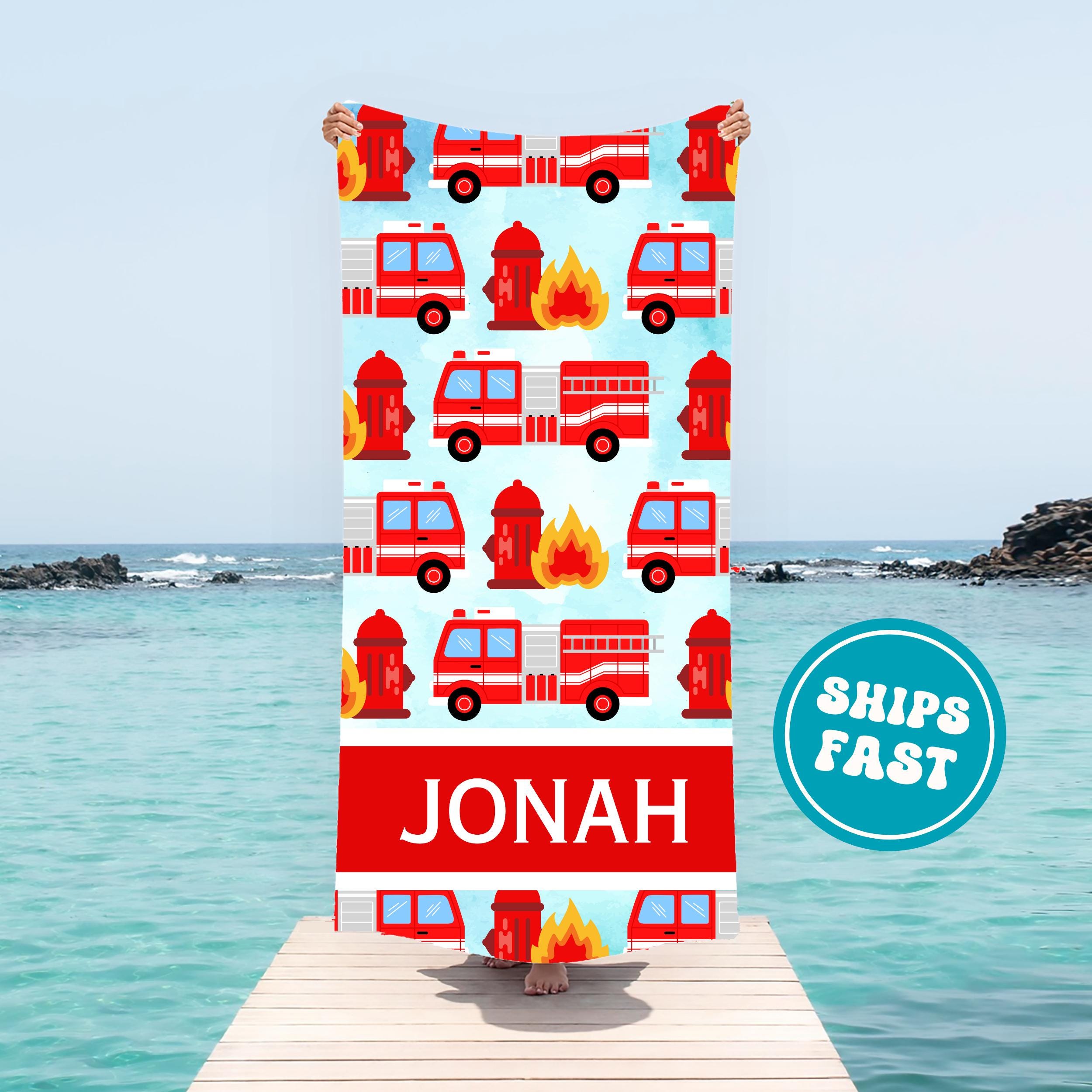 Firetruck Beach Towel Personalized Swim Towel for Kid Adult Boy Oversized Custom Name Pool Party Towel Birthday Gift Fireman 50x100cm
Firetruck Beach Towel Personalized Swim Towel for Kid Adult Boy Oversized Custom Name Pool Party Towel Birthday Gift Fireman 50x100cm