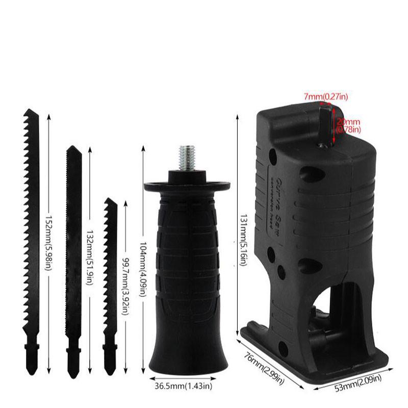 Портативный возвратно-поступательный электрический пильный адаптер, аккумуляторная электрическая дрель, модифицированная насадка для инструмента с пильными полотнами для резки дерева и металла Pack of 1
Портативный возвратно-поступательный электрический пильный адаптер, аккумуляторная электрическая дрель, модифицированная насадка для инструмента с пильными полотнами для резки дерева и металла Pack of 1
