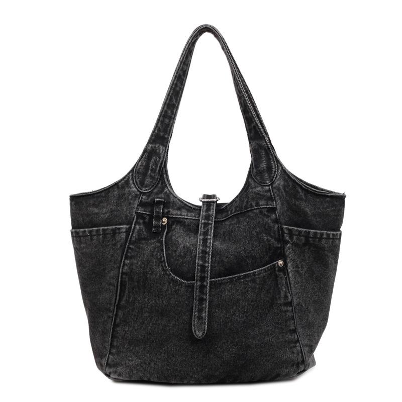 Denim Tote Bag with Front Pockets Large Capacity Shoulder Bag for Shopping and Daily Use чорний
Denim Tote Bag with Front Pockets Large Capacity Shoulder Bag for Shopping and Daily Use чорний