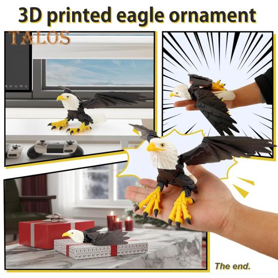 3D Printed Eagle Figurine Movable Joints Eagle Figure Model Toy Articulated Bird Figurine Home Office Bookshelf Desktop Decoration Ornament
3D Printed Eagle Figurine Movable Joints Eagle Figure Model Toy Articulated Bird Figurine Home Office Bookshelf Desktop Decoration Ornament
