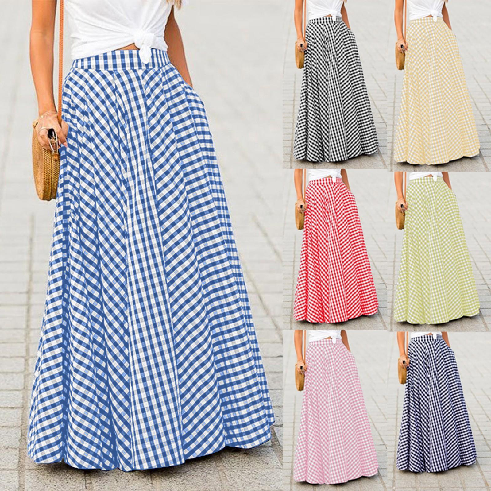 Ladies Fashionable, Elegant, Versatile Temperament Plaid Mid Length, High Waist, Large Swing Skirt With A Sense Of Drape, Half Skirt L
Ladies Fashionable, Elegant, Versatile Temperament Plaid Mid Length, High Waist, Large Swing Skirt With A Sense Of Drape, Half Skirt L