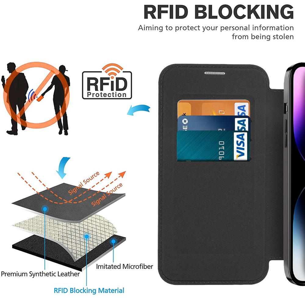 Phone Cover for iPhone 14 Pro,Compatible with MagSafe RFID Blocking Card Slots Fully Wrapped TPU Electroplating Clear Back Flip Case with Lens Film Silver
Phone Cover for iPhone 14 Pro,Compatible with MagSafe RFID Blocking Card Slots Fully Wrapped TPU Electroplating Clear Back Flip Case with Lens Film Silver