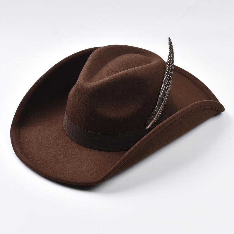 Handmade Feather Accessories Fedoras Hat Winter Big Brim Western Cowboy Hat Outdoor Travel Party Street Caps Can Be Adjusted
Handmade Feather Accessories Fedoras Hat Winter Big Brim Western Cowboy Hat Outdoor Travel Party Street Caps Can Be Adjusted