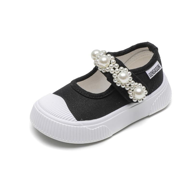 Детская повседневная парусиновая обувь для малышей, кроссовки с мягкой подошвой и нескользящей подошвой для девочек, дышащие, однотонные, с искусственным жемчугом, детская обувь 23(insole 15.5cm) чёрный
Детская повседневная парусиновая обувь для малышей, кроссовки с мягкой подошвой и нескользящей подошвой для девочек, дышащие, однотонные, с искусственным жемчугом, детская обувь 23(insole 15.5cm) чёрный