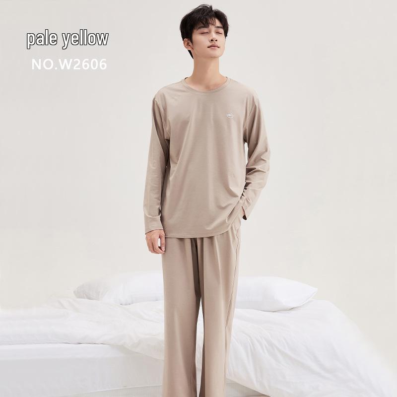 Lyocell Cotton Couple Pajamas: Built-in Bra Pads for Women, Simple & Comfortable Home Wear for Spring & Autumn, Customizable for Men & Women XL
Lyocell Cotton Couple Pajamas: Built-in Bra Pads for Women, Simple & Comfortable Home Wear for Spring & Autumn, Customizable for Men & Women XL