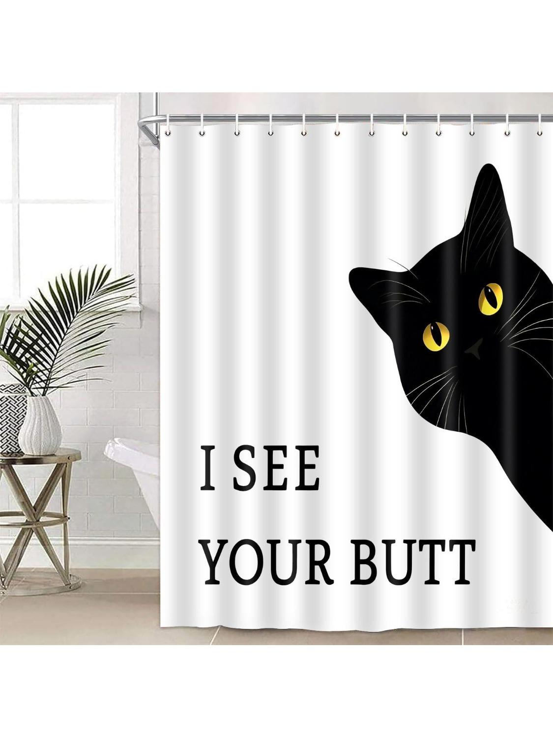 Funny Cat Shower Curtain Set Lovers For Bathroom Decor Farm Kids Bath Curtains With 12 Hooks I See Your Butt Themed W60H190(CM)-1 Pcs
Funny Cat Shower Curtain Set Lovers For Bathroom Decor Farm Kids Bath Curtains With 12 Hooks I See Your Butt Themed W60H190(CM)-1 Pcs
