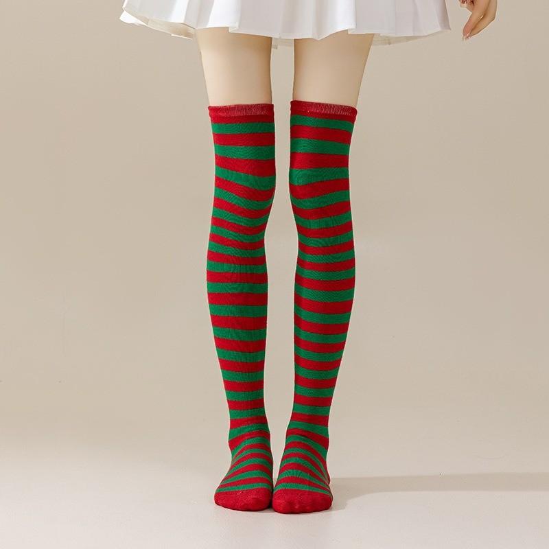 Женские носки Новогодний подарок Полосатые Рождественские украшения Высокие носки Хлопок Длинные чулки Девушки Полосатые гольфы One size
Женские носки Новогодний подарок Полосатые Рождественские украшения Высокие носки Хлопок Длинные чулки Девушки Полосатые гольфы One size
