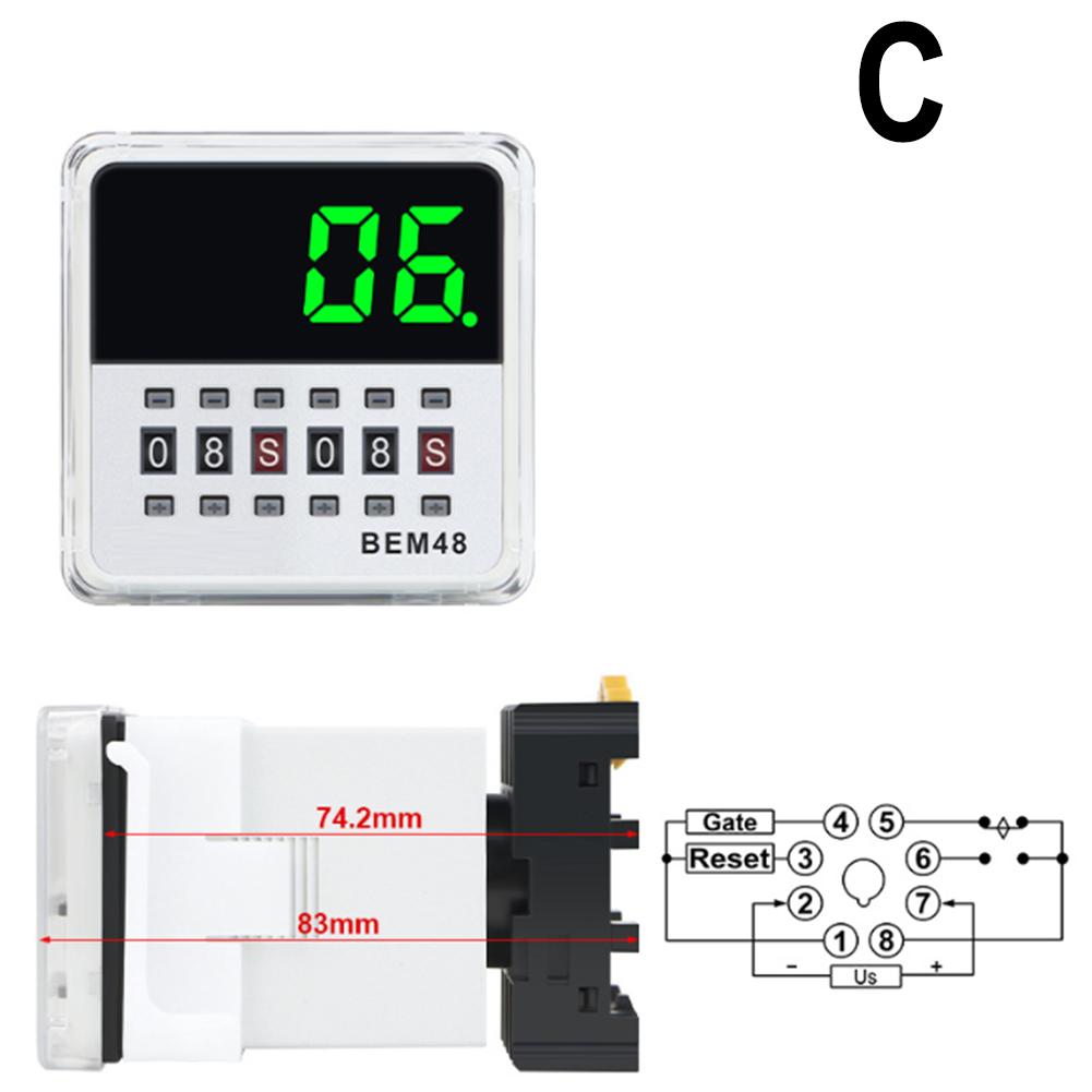 DIP Switch Relay Cyclic Delay Controller Industrial Usage High Brightness Display Industrial Timing Solution A White Light C
DIP Switch Relay Cyclic Delay Controller Industrial Usage High Brightness Display Industrial Timing Solution A White Light C