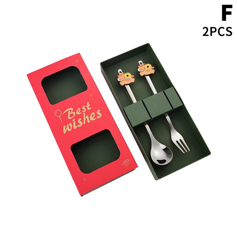Chinese New Year Themed Cutlery Set Stainless Steel Creative Cartoon Year Of The Horse Fork Spoon 2/4/6pcs Holiday Gift Cutlery
Chinese New Year Themed Cutlery Set Stainless Steel Creative Cartoon Year Of The Horse Fork Spoon 2/4/6pcs Holiday Gift Cutlery