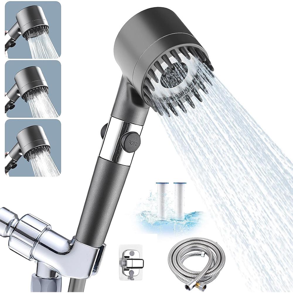 3 Modes Filter Powerful Shower Head Massage Spa High Pressure Water Saving Handheld Showerhead with ON/OFF Switch for Bathroom
3 Modes Filter Powerful Shower Head Massage Spa High Pressure Water Saving Handheld Showerhead with ON/OFF Switch for Bathroom