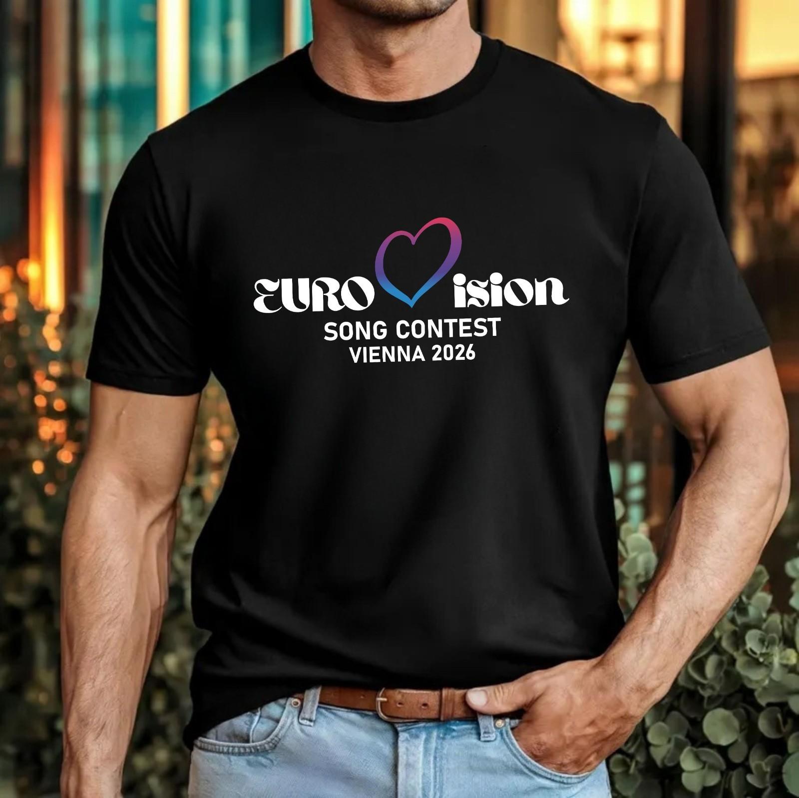 Eurovision Vienna 2026 T-Shirt Music Contest Heart Logo Fan Gift Unisex Tee Top 5XL різнокольоровий
Eurovision Vienna 2026 T-Shirt Music Contest Heart Logo Fan Gift Unisex Tee Top 5XL різнокольоровий