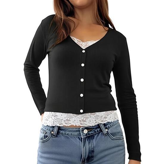 Жіночі Топи V-подібний виріз Довгий рукав Мереживна вставка Дизайн під два предмети Блузка Приталений крій Повсякденні Топи Для роботи Вечірки Побачення Щоденне носіння 2XL чорний
Жіночі Топи V-подібний виріз Довгий рукав Мереживна вставка Дизайн під два предмети Блузка Приталений крій Повсякденні Топи Для роботи Вечірки Побачення Щоденне носіння 2XL чорний