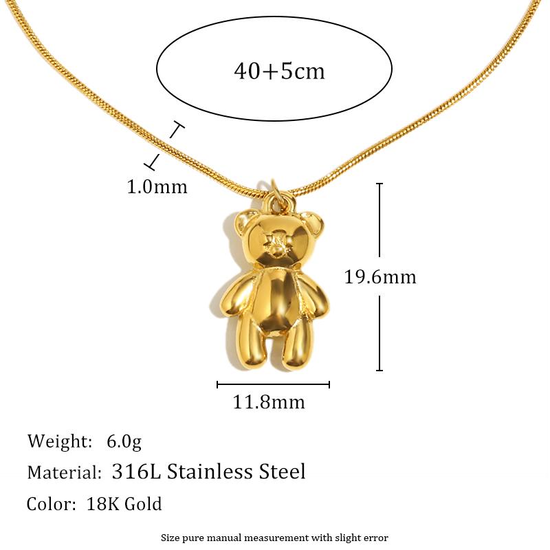 MamacitaSlay 316L Stainless Steel 3D Bear Pendant Necklace Earrings Women s Charm 18K Gold Plated Jewelry High Quality Gift
MamacitaSlay 316L Stainless Steel 3D Bear Pendant Necklace Earrings Women s Charm 18K Gold Plated Jewelry High Quality Gift