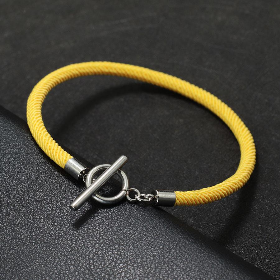 Stylish Men Bracelet Rope Stainless Steel OT Buckle Lucky Red Thread Braslet 7 Colors Milan String Beach Nautical Braclet Homme S 17.5cm 7Inch жовтий
Stylish Men Bracelet Rope Stainless Steel OT Buckle Lucky Red Thread Braslet 7 Colors Milan String Beach Nautical Braclet Homme S 17.5cm 7Inch жовтий