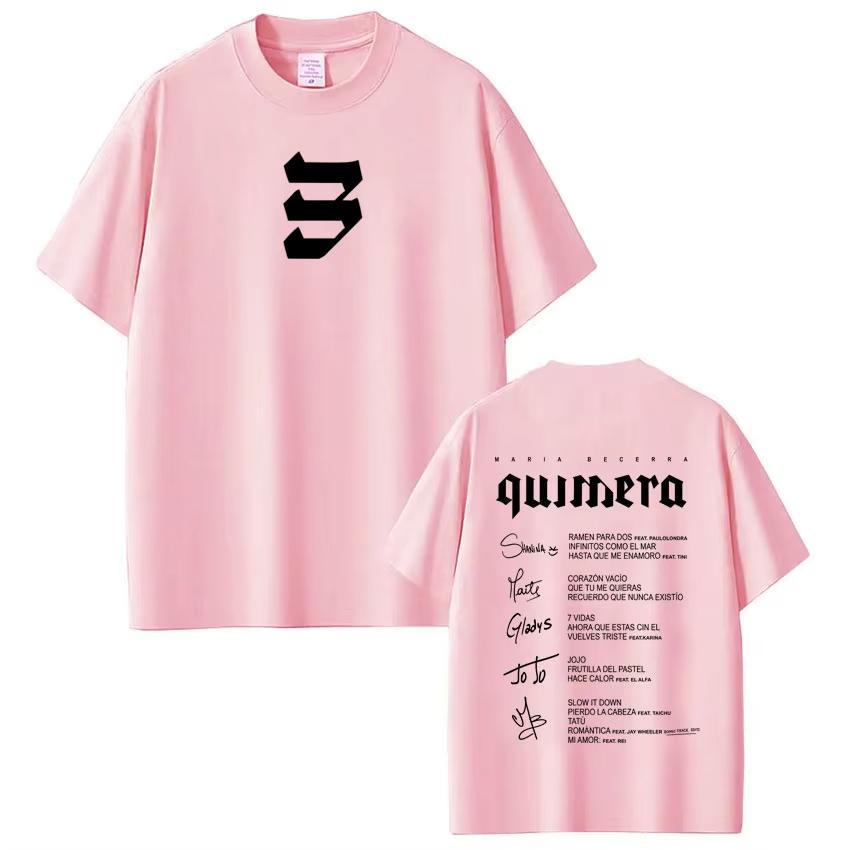 Singer Maria Becerra Quimera Album Print Tshirt Men Women Fashion Shortsleeved Top Cotton High Quality Tshirts Fan Gifts 4XL
Singer Maria Becerra Quimera Album Print Tshirt Men Women Fashion Shortsleeved Top Cotton High Quality Tshirts Fan Gifts 4XL