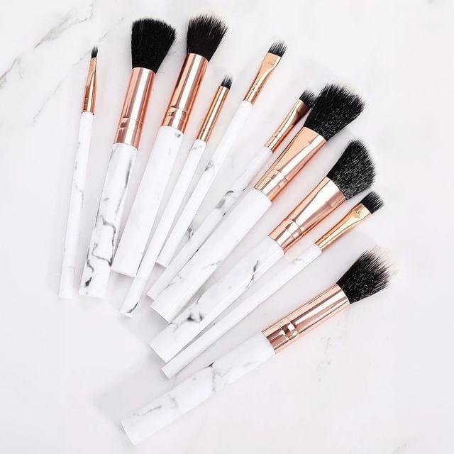 magrinta - Set of 10: Marble Print Handle Makeup Brush White
magrinta - Set of 10: Marble Print Handle Makeup Brush White