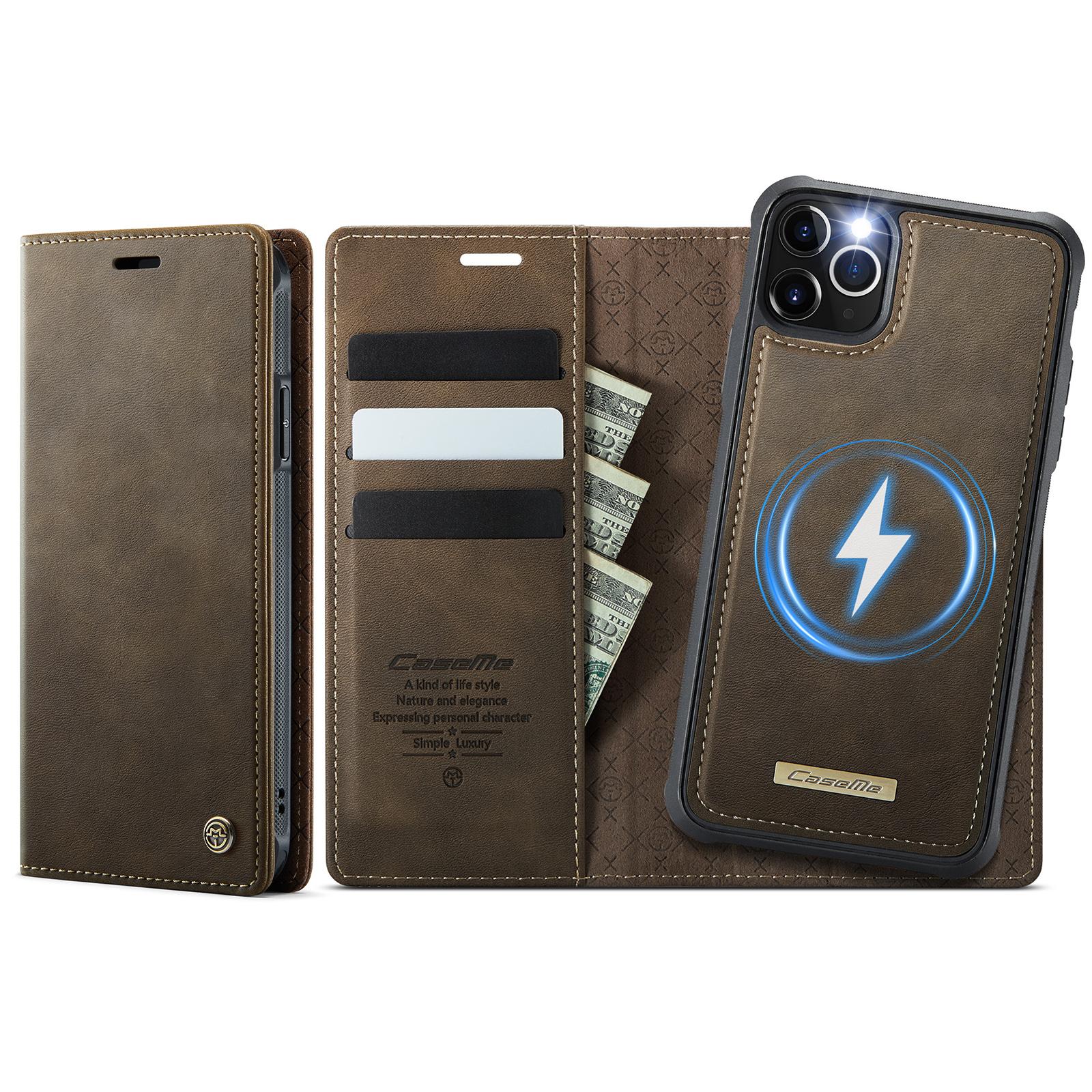 For iPhone 11 Pro Max Case CASEME C49 Compatible with MagSafe RFID Blocking Detachable Wallet Leather Phone Cover Coffee
For iPhone 11 Pro Max Case CASEME C49 Compatible with MagSafe RFID Blocking Detachable Wallet Leather Phone Cover Coffee