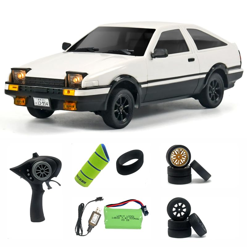Drift Car AE86 RC радиоуправляемая машина для дрифта с пропорциональным управлением и гироскопом, выдвижная фара, игрушечная машинка LDR/C 1/18 2,4 ГГц белый
Drift Car AE86 RC радиоуправляемая машина для дрифта с пропорциональным управлением и гироскопом, выдвижная фара, игрушечная машинка LDR/C 1/18 2,4 ГГц белый