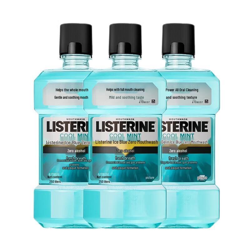 Listerine Zero Alcohol Fresh Mint Mouthwash (3x250ml)
Listerine Zero Alcohol Fresh Mint Mouthwash (3x250ml)