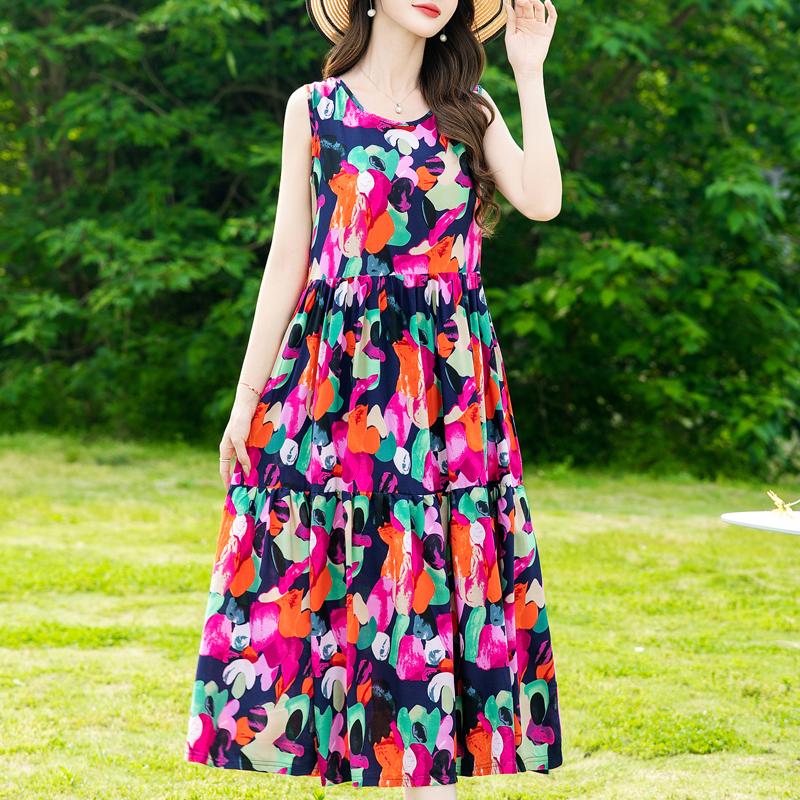Summer Sleeveless Dresses for Women Vintage Clothes Loose Plus Size Elegant Long Dress 6XL
Summer Sleeveless Dresses for Women Vintage Clothes Loose Plus Size Elegant Long Dress 6XL