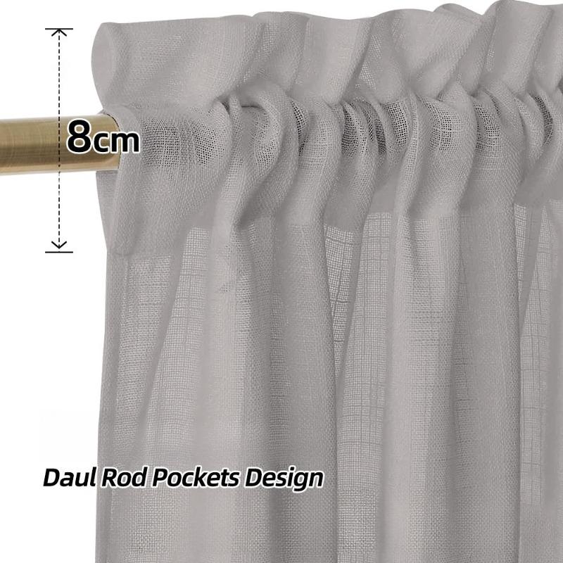 Sheer Linen Textured Curtain Rod Pocket Semi Sheer Voile Drapes Privacy Panel for Living Room Bedroom Window Elegant Treatments 1PC-52inx45in&Rod Pocket&1 panel
Sheer Linen Textured Curtain Rod Pocket Semi Sheer Voile Drapes Privacy Panel for Living Room Bedroom Window Elegant Treatments 1PC-52inx45in&Rod Pocket&1 panel