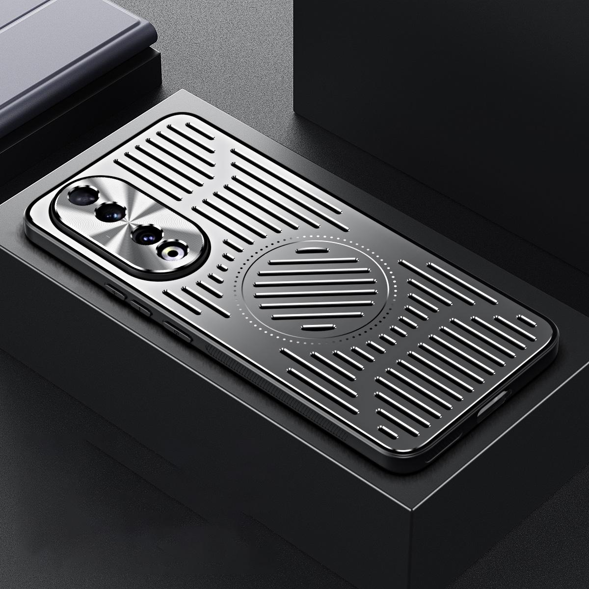 For Honor 90 Phone Case Hollow Heat Dissipation TPU+Aluminum Alloy Magnetic Back Cover Black
For Honor 90 Phone Case Hollow Heat Dissipation TPU+Aluminum Alloy Magnetic Back Cover Black