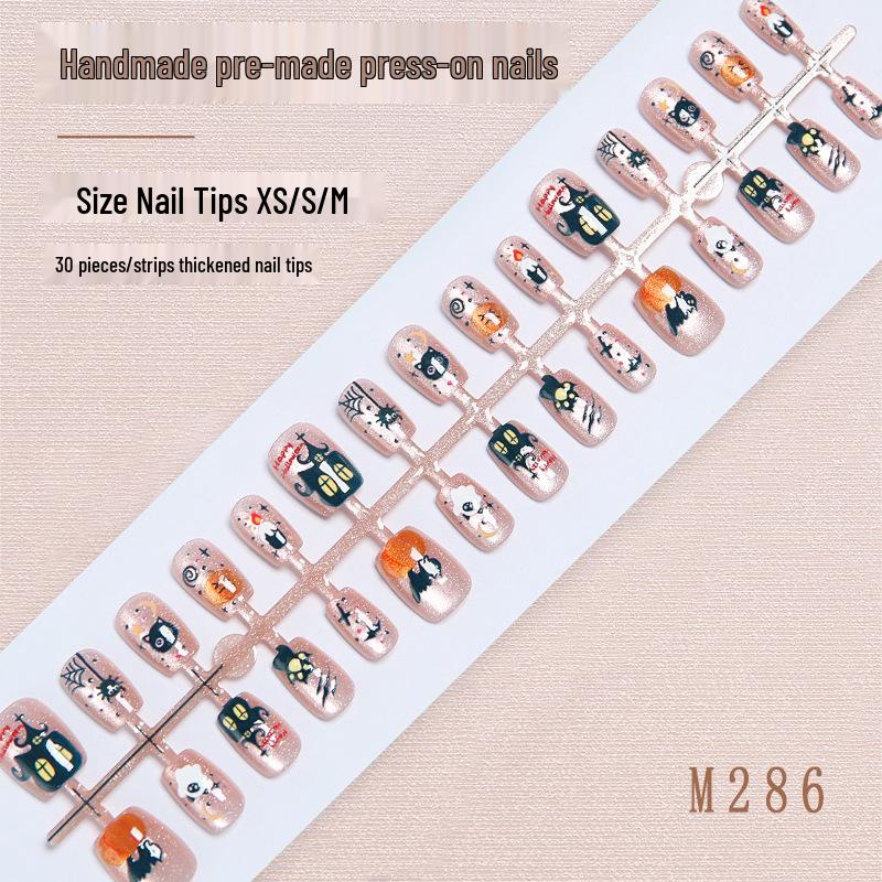 Halloween Haunted House Nail Art Stickers - High-End Handmade Wearable Fake Nails for Manicure, Spring/Summer Style
Halloween Haunted House Nail Art Stickers - High-End Handmade Wearable Fake Nails for Manicure, Spring/Summer Style