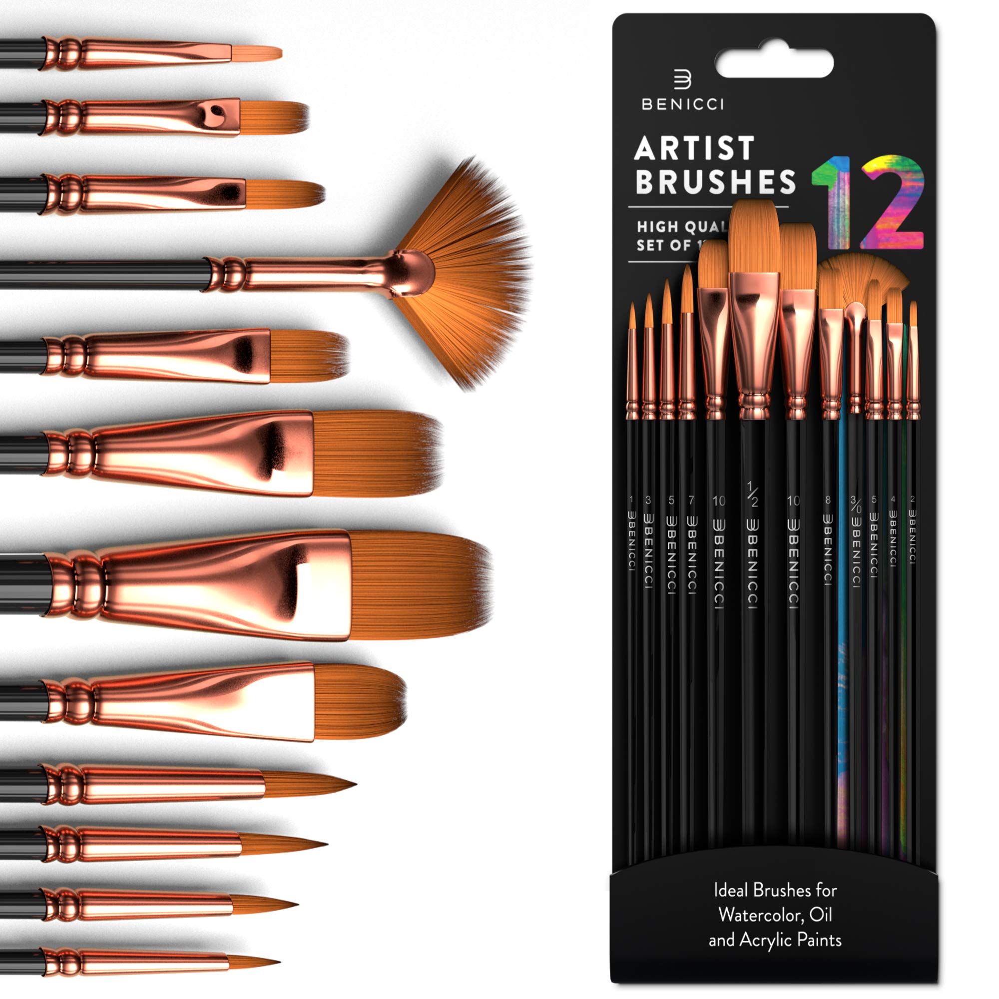 Professional Artist Paint Brush Set of 12 for Suitable for For Beginners and Suitable for Painting Kids/Adults, Canvas/Watercolors/Fabric,
Professional Artist Paint Brush Set of 12 for Suitable for For Beginners and Suitable for Painting Kids/Adults, Canvas/Watercolors/Fabric,