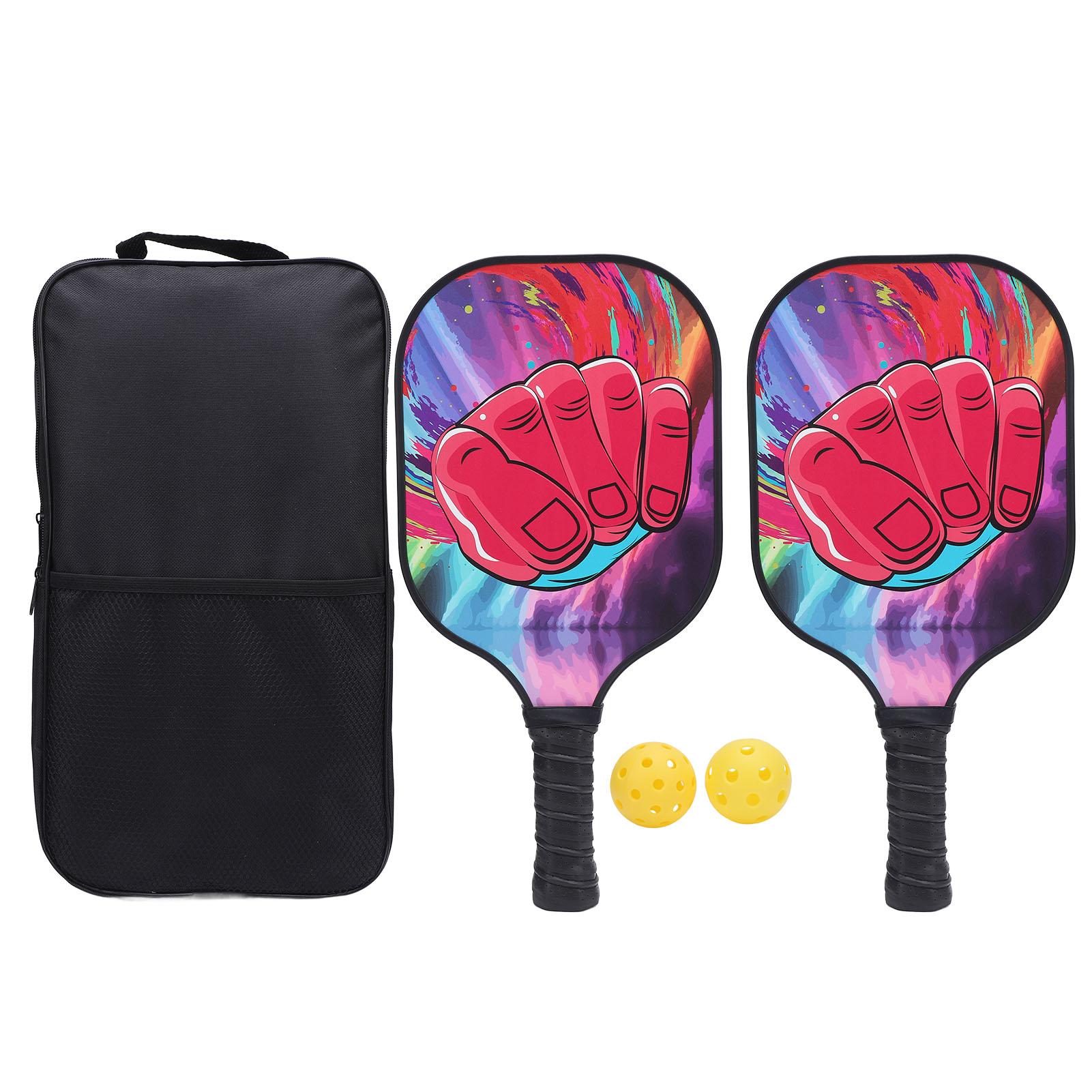 Pickleball Set 2 Fiberglass Lightweight Pickleball Paddles and 2 Ball 1 Carry Bag for Training Type
Pickleball Set 2 Fiberglass Lightweight Pickleball Paddles and 2 Ball 1 Carry Bag for Training Type