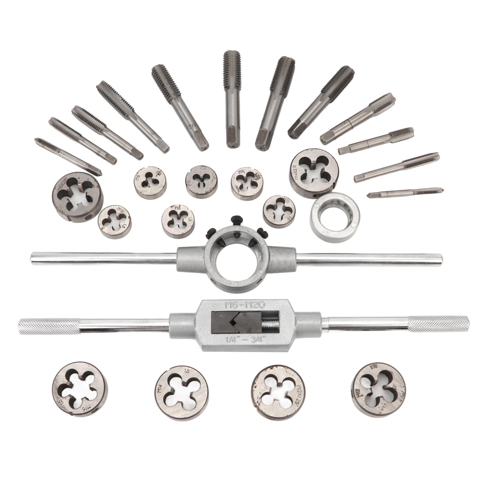 Набор штампов для метчиков метрический M5Набор инструментов для нарезания мелкой резьбы M16 с полным набором принадлежностей
Набор штампов для метчиков метрический M5Набор инструментов для нарезания мелкой резьбы M16 с полным набором принадлежностей