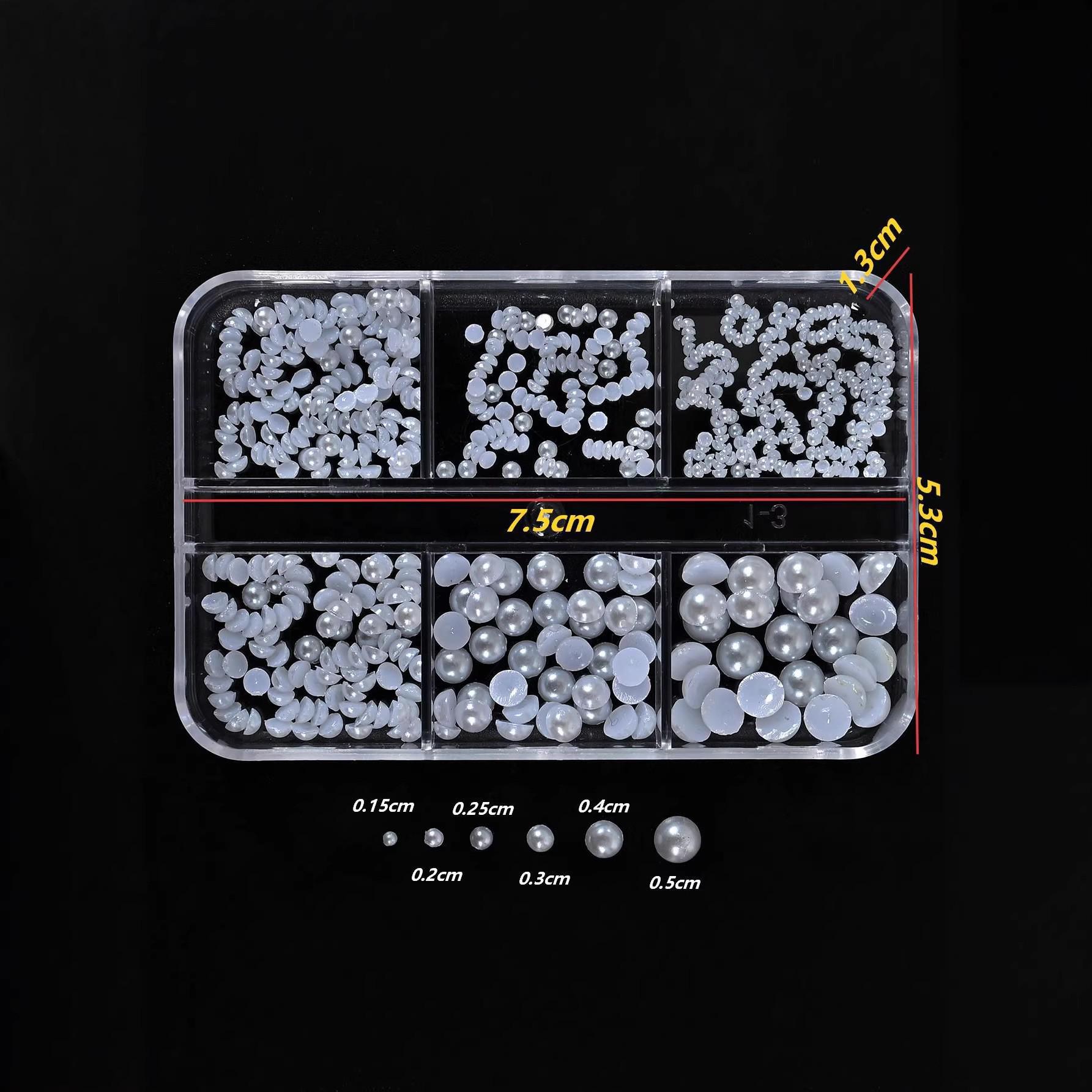 Multi-size White Semi-circular Pearl Nail Art Accessories - High-gloss Rhinestones & Shell Pieces Mixed Pack
Multi-size White Semi-circular Pearl Nail Art Accessories - High-gloss Rhinestones & Shell Pieces Mixed Pack